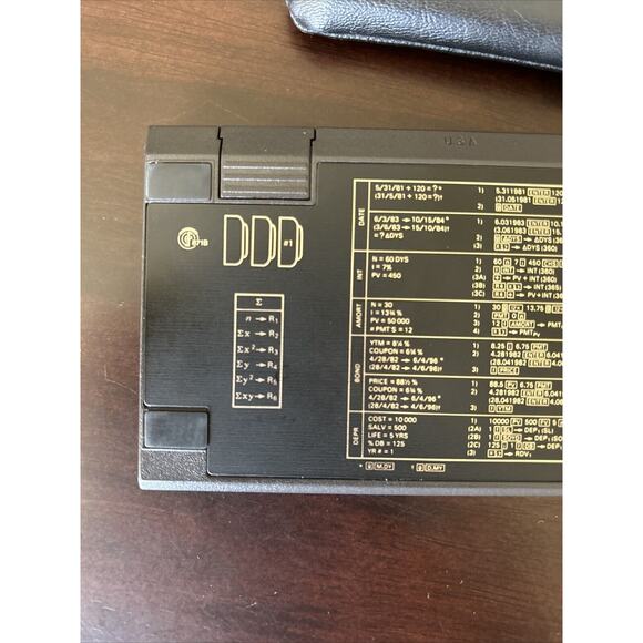 Vintage Hewlett Packard HP 12C Financial Calculator Gold w/Case WORKING - Picture 5 of 10